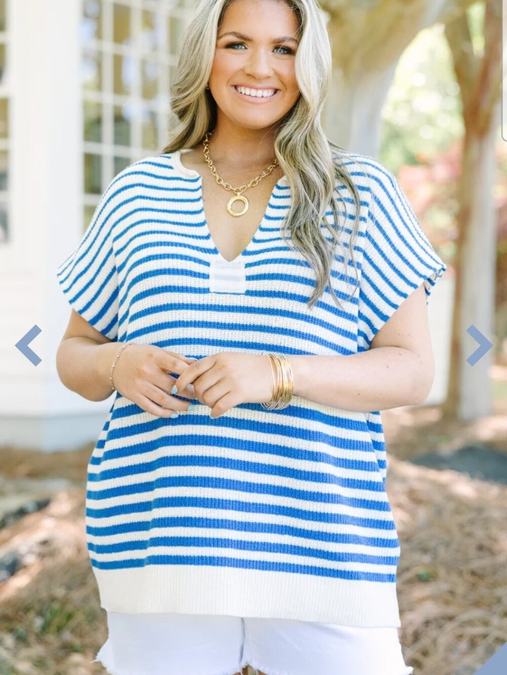 Chic Soul Twice As Nice Summer Swrater Plus Size 1X Coastal Resortwear Preppy